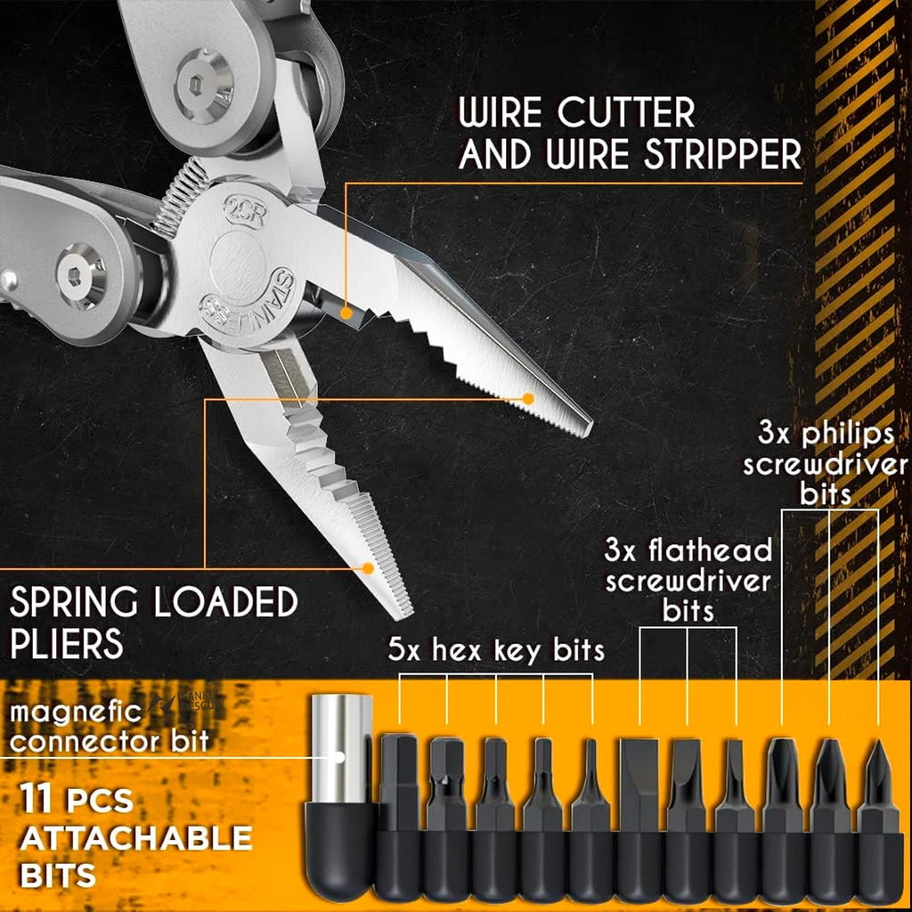 Portable Pocket Multitool 420 Stainless Steel Multitool Pliers Knife