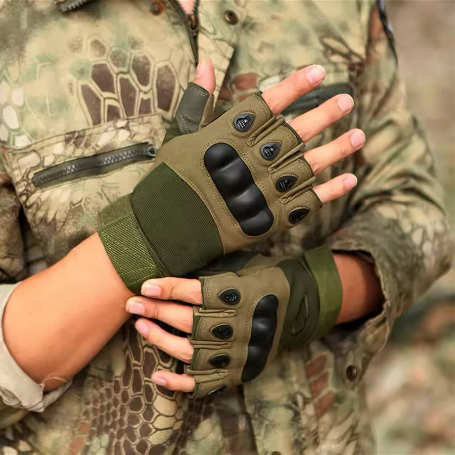 Half Finger Tactical Gloves Outdoor Men's Military Gloves Hiking