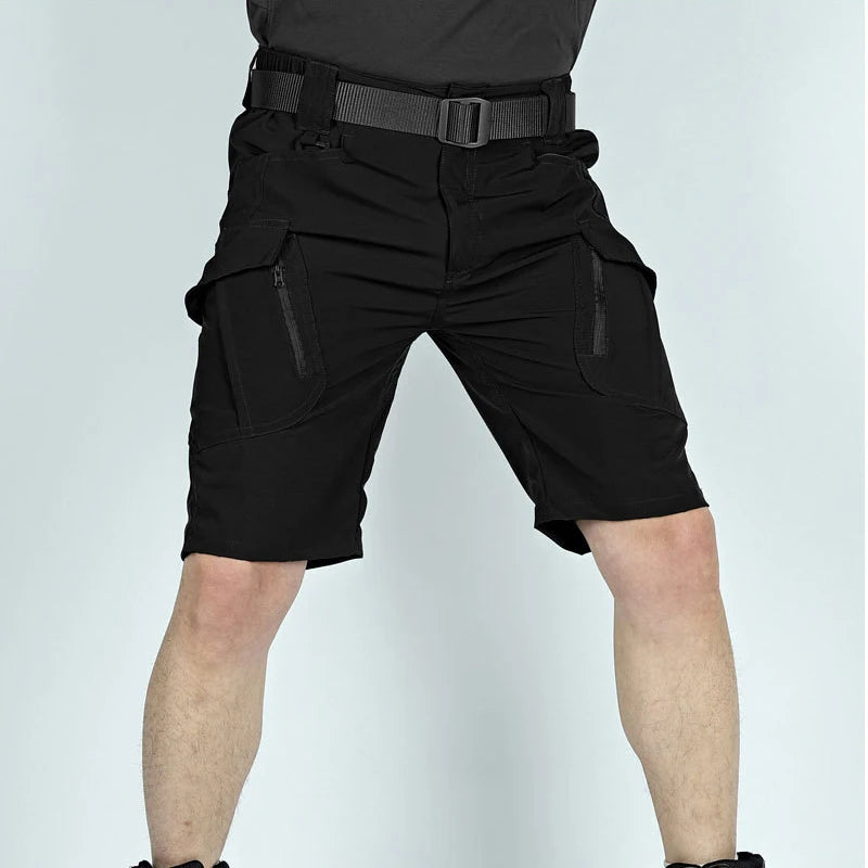 Summer Men Cargo Shorts Quick Dry Tactical Short Pants Multi-Pocket