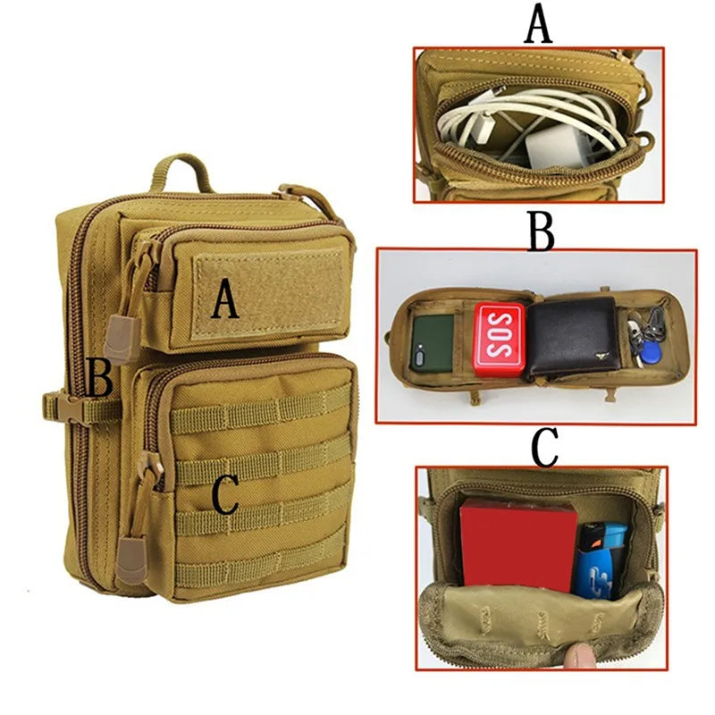 Useful Multifunction Tactical Pouch Molle Hip Waist EDC Bag Wallet