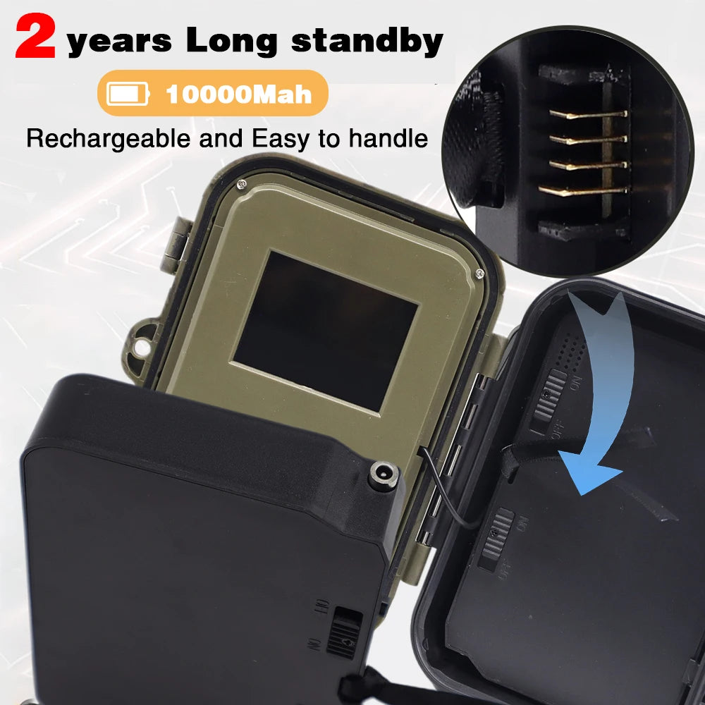 4K  30MP Live Stream WiFi Trail Camera  APP Bluetooth Hunting Cameras