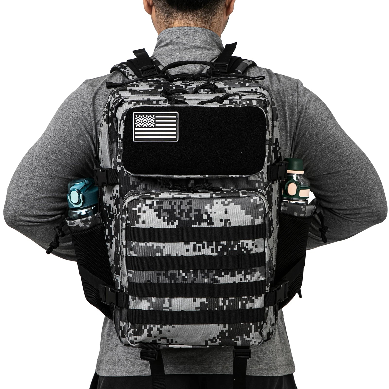QT&QY 50L Tactical Backpack survival Bag Hunting MOLLE Backpack GYM