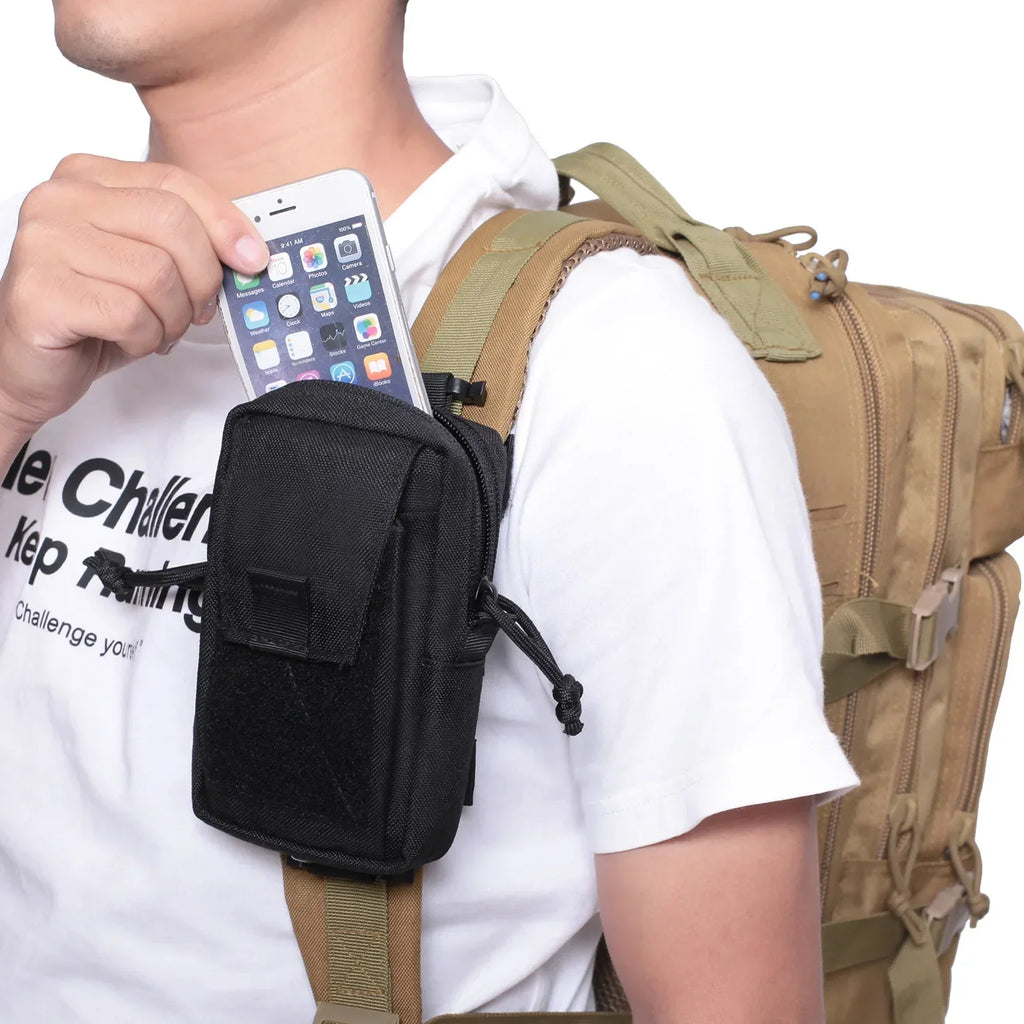 Molle Backpack Strap Bag Phone Holder Outdoor Sports Running Camping