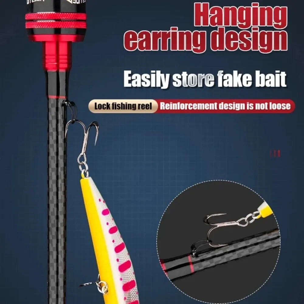 Ourbest Lure Fishing Rod 1.68/1.8/2.1/2.4M 30T Carbon Casting Spinning