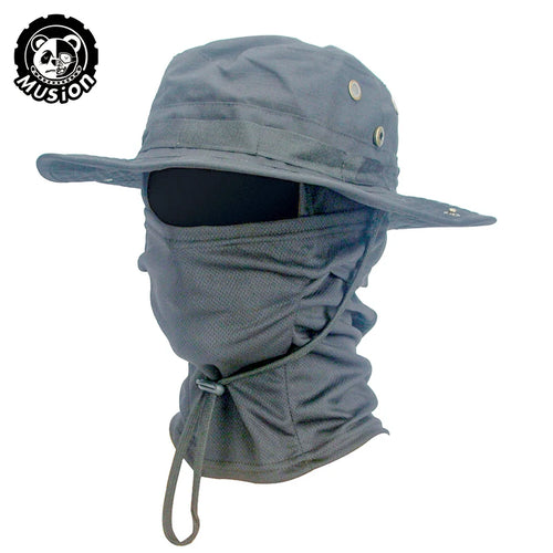 Musion Chapeau Boonie avec Balaclava - Chapeau Pliable et Protecteur contre le Soleil