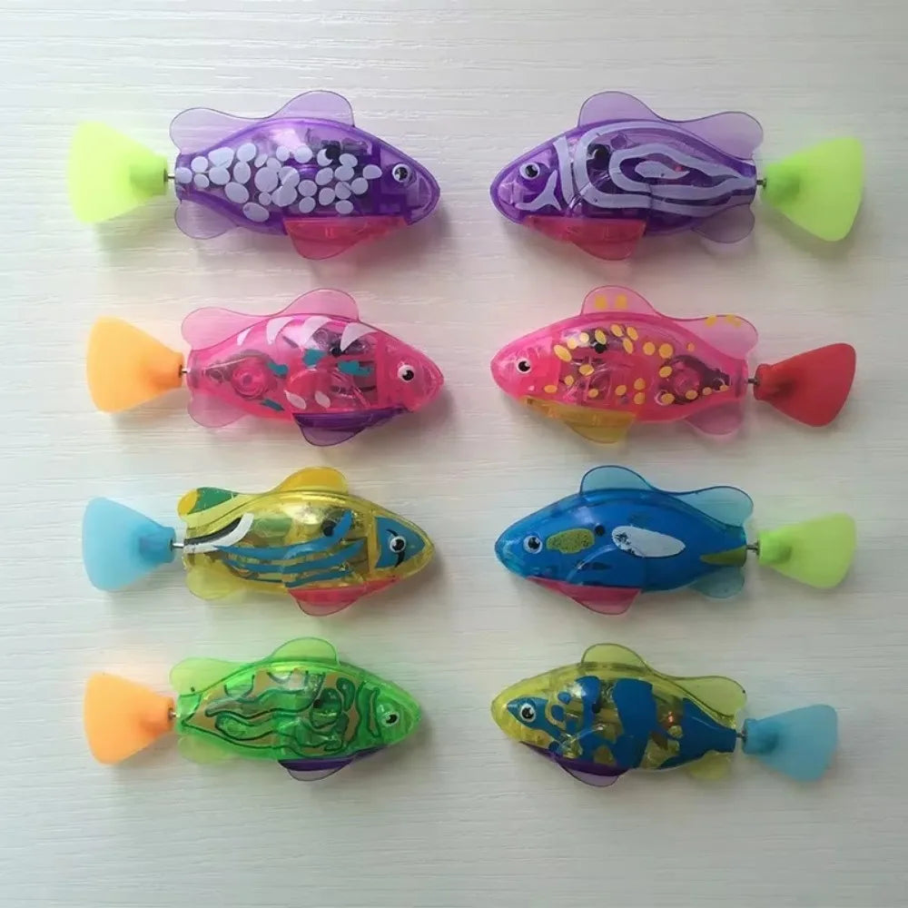 Cat Toy LED Inductive Interactive Swimming Robot Fish Toys Glowing