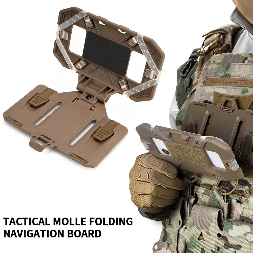 Tactical MOLLE Phone Holder, Folding Navigation Board, Cellphone Hold