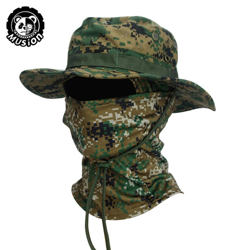 Musion Chapeau Boonie avec Balaclava - Chapeau Pliable et Protecteur contre le Soleil