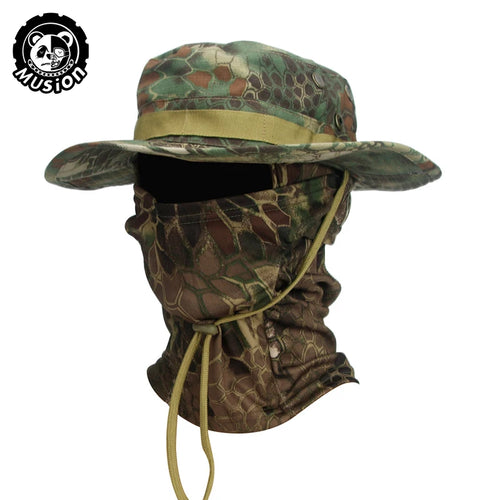 Musion Chapeau Boonie avec Balaclava - Chapeau Pliable et Protecteur contre le Soleil