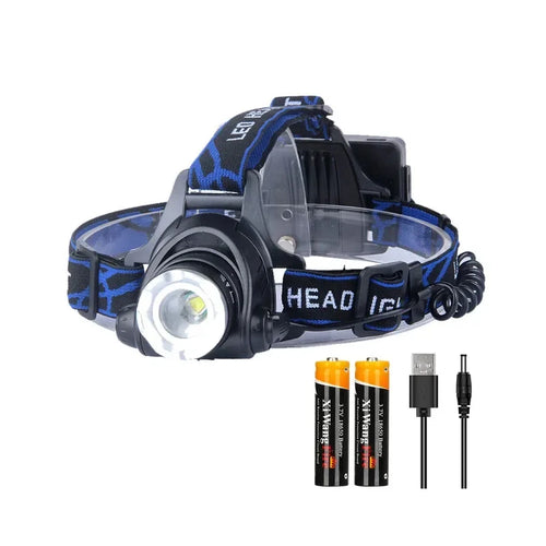 Powerful LED Headlamp Telescopic Zoomable Head Torch Outdoor