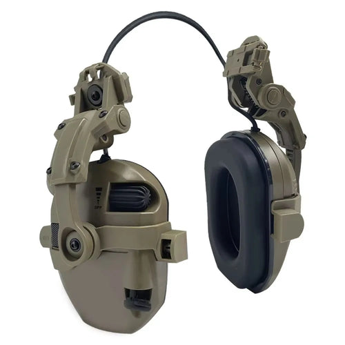 Active Helmet Mounted Earmuffs For Shooting Electronic Hearing