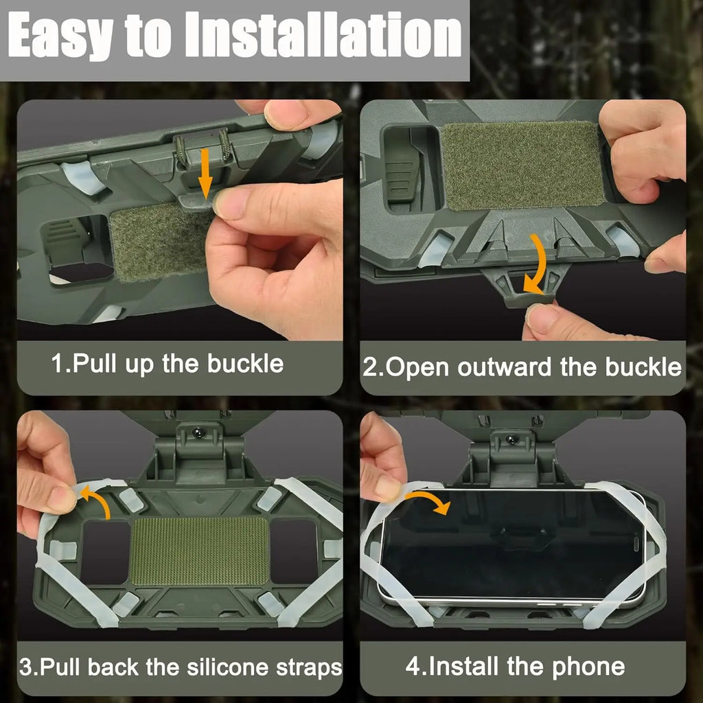 Tactical MOLLE Phone Holder, Folding Navigation Board, Cellphone Hold