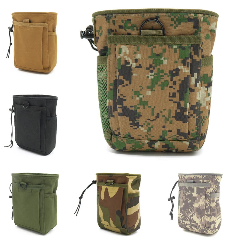 Outdoor 3-5L Tactical Molle 800D Nylon Dump Drop Pouch Recycle Waist