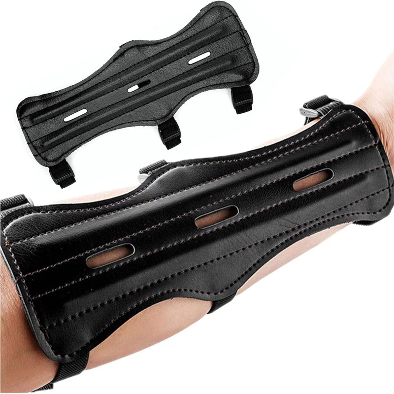 Leather Archery Equipment Arm Guard Protection Forearm Safe Adjustable