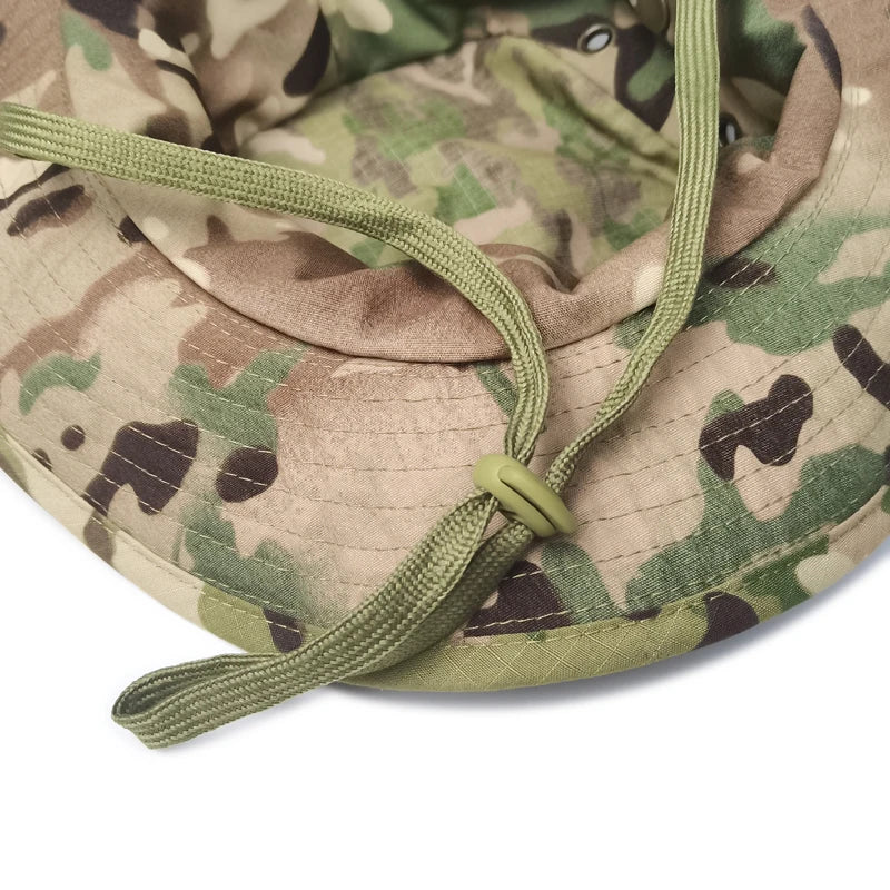 Camouflage Boonie Hat Wide Brim Men Women Sun Hat Outdoor Hiking