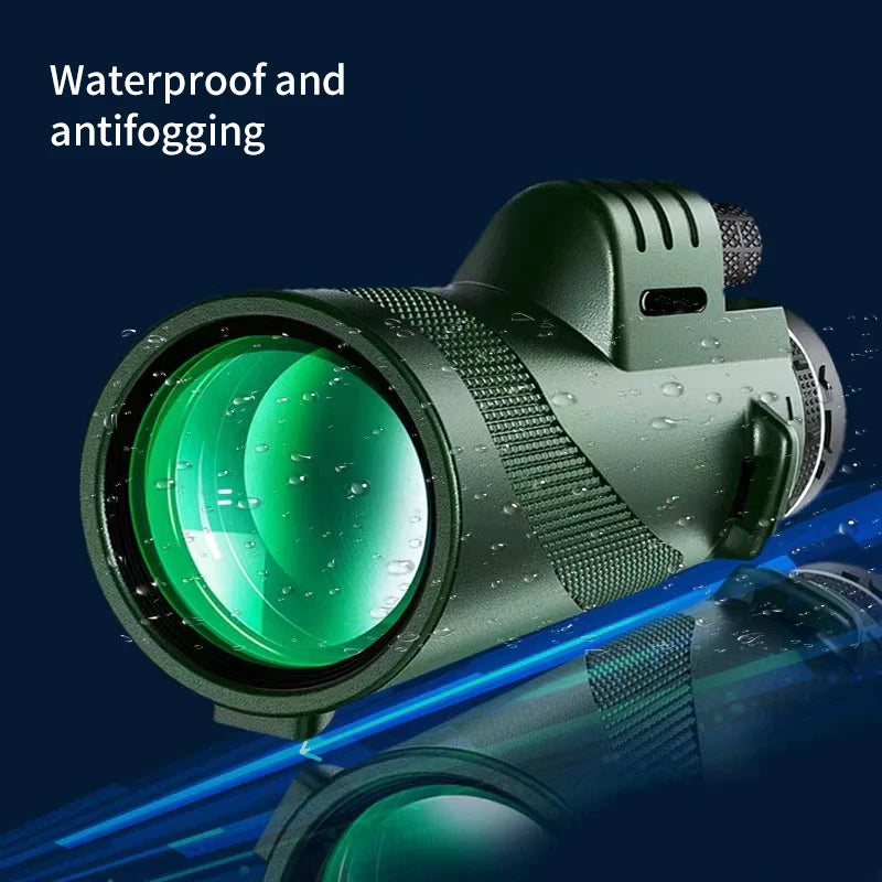 80x100 Portable Zoom HD 5000M Telescope Folding Long Distance Mini