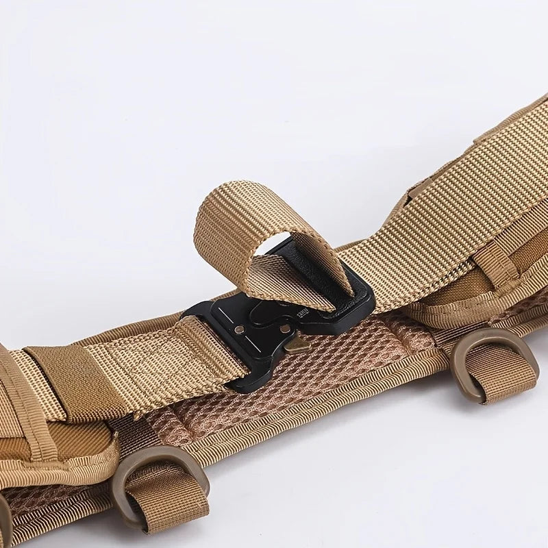 Men's Outdoor Hunting Tactical Belt Multi-Function Buckle Nylon Belt