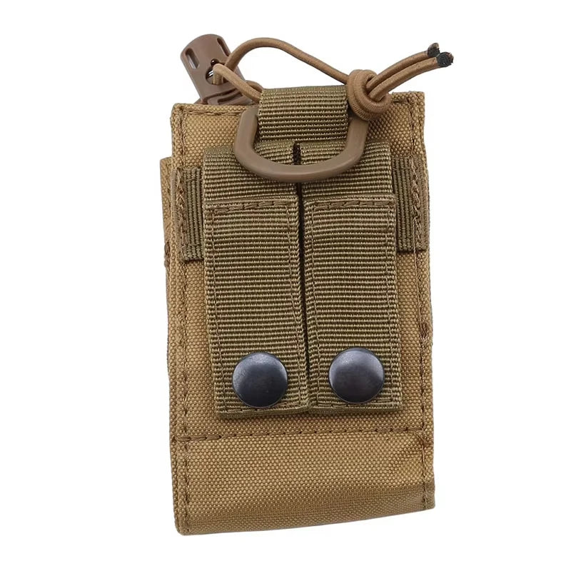 DIZETION Tactical Radio Pouch Hunting Walkie Talkie Holder Interphone