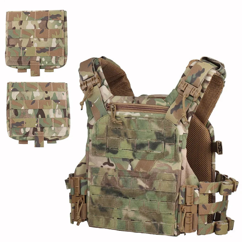 K19 Full-Size Hunting Vest Plate Carrier Fit for 80-110 cm, MOLLE