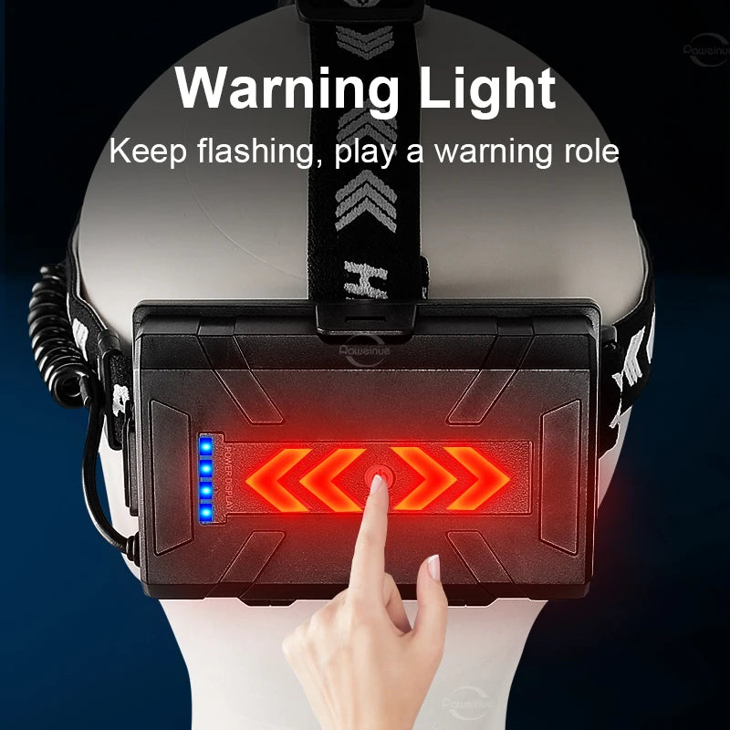 80000LM Powerful Headlamp USB Rechargeable Headlight Flashlight Large