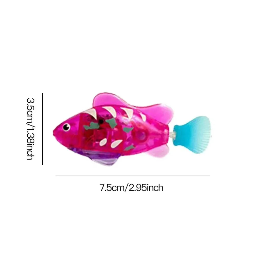 Cat Toy LED Inductive Interactive Swimming Robot Fish Toys Glowing