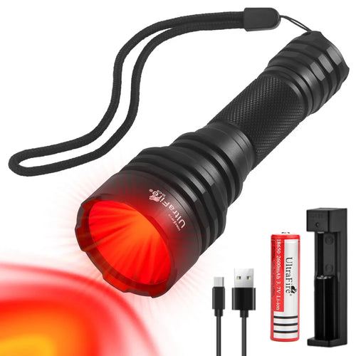 UltraFire C8 LED Outdoor Strong Red Light Flashlight Using 18650