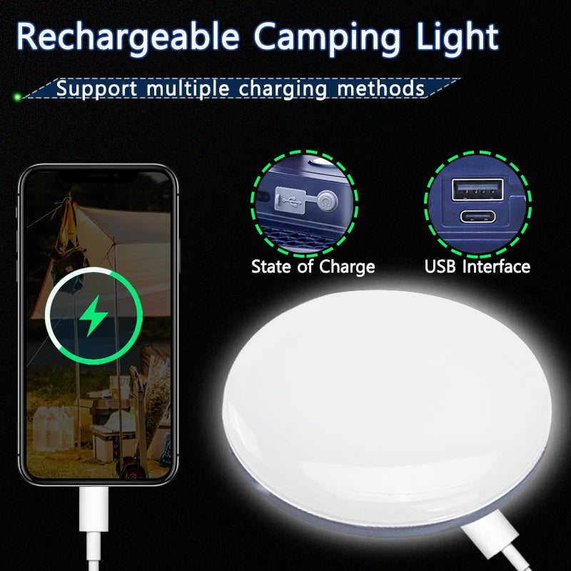 MOSLIGHTING Lampe de Camping Rechargeable - Éclairez vos Aventures en Plein Air