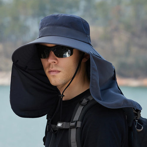 Chapeau d'été UV Double Couche - Protection Solaire pour Pêche et Chasse - Confort et Style en Plein Air