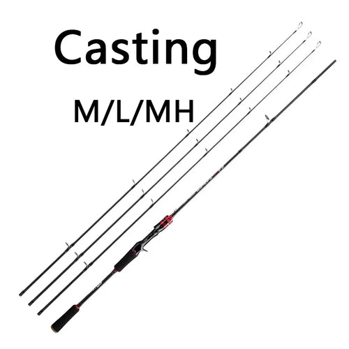 Ourbest Lure Fishing Rod 1.68/1.8/2.1/2.4M 30T Carbon Casting Spinning