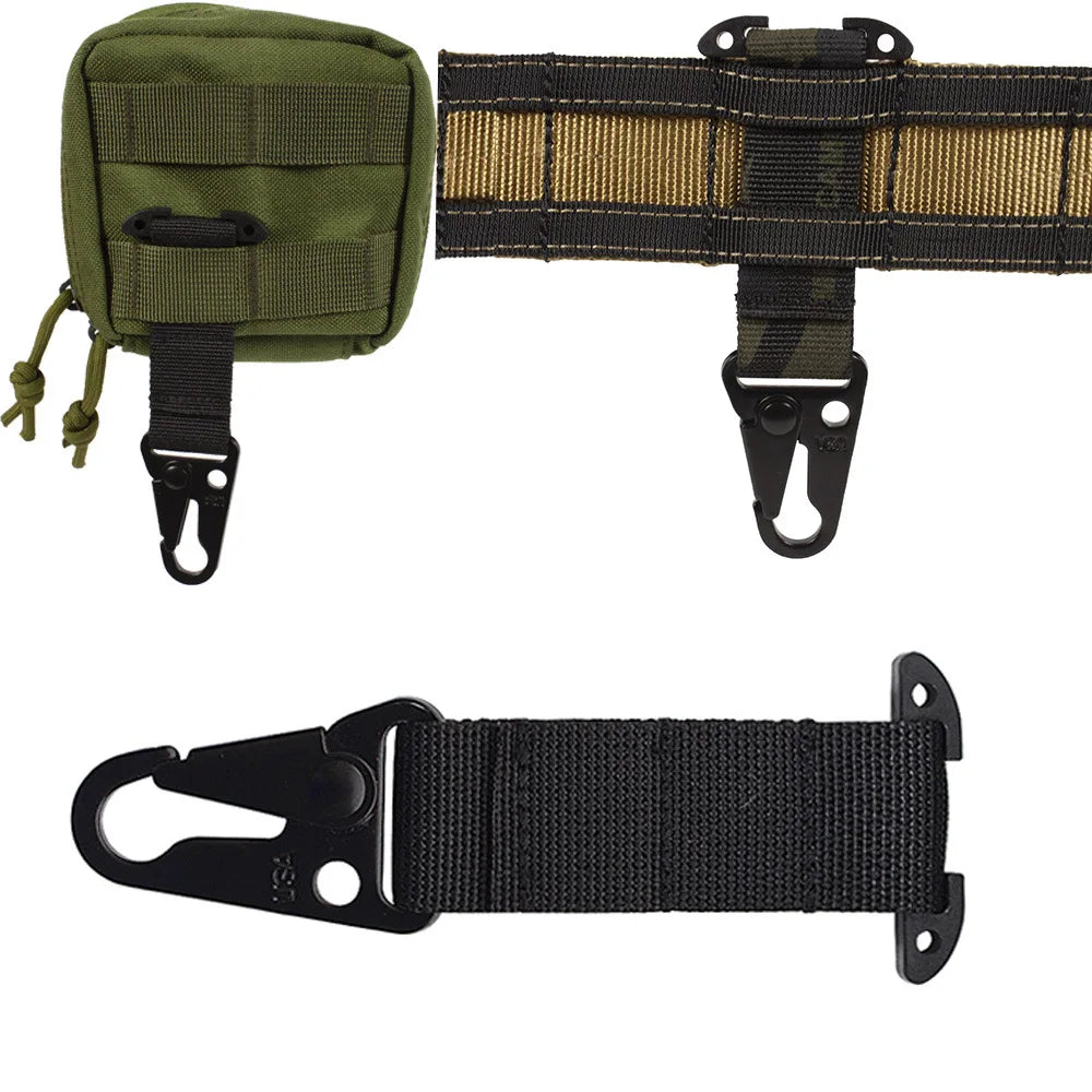 Tactical Clash Hook Hanging Carabiner ICB Molle Webbing Clip Olecranon