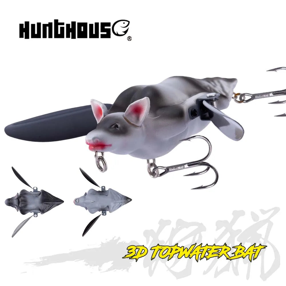 Hunthouse Bionic 3D Bat Artificial Pencil Bait Floating Topwater