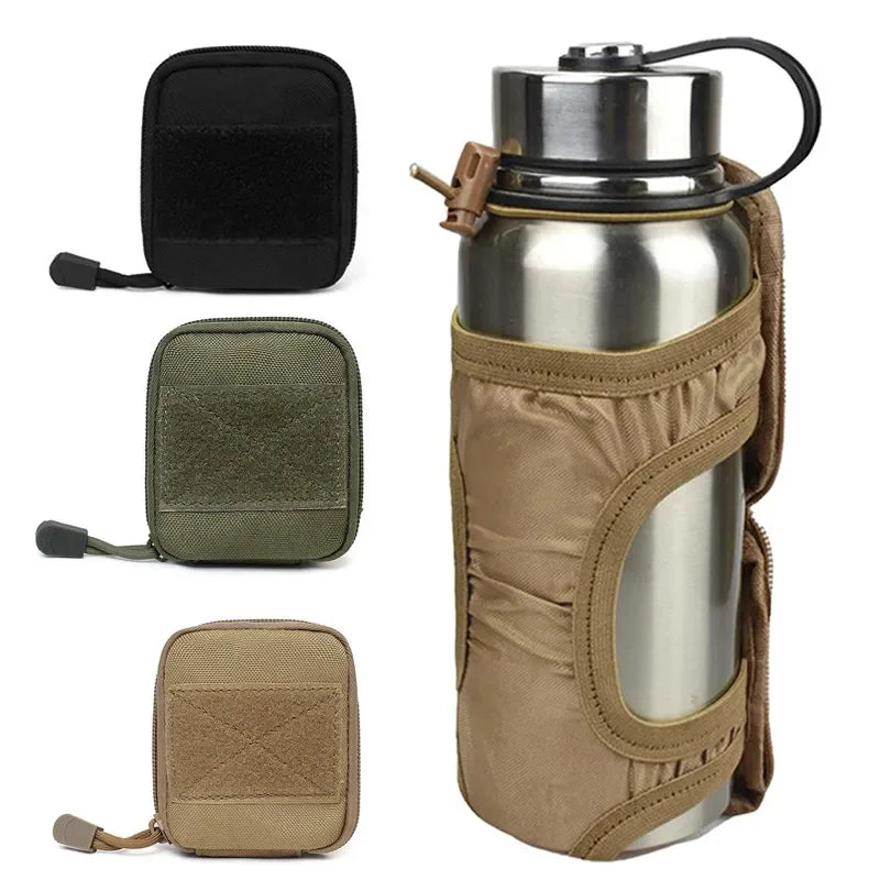 Molle Foldable Water Bottle Holder EDC Tool Pouch Outdoor Sports
