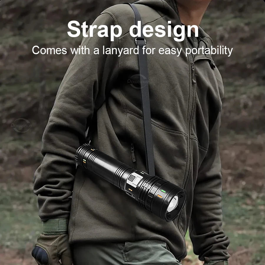 30000000LM High Power LED Flashlight Most Bright Tactical Torch