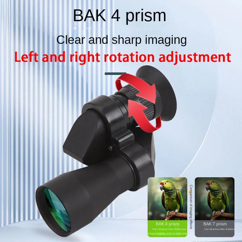 Portable high-definition monocular telescope with high magnification