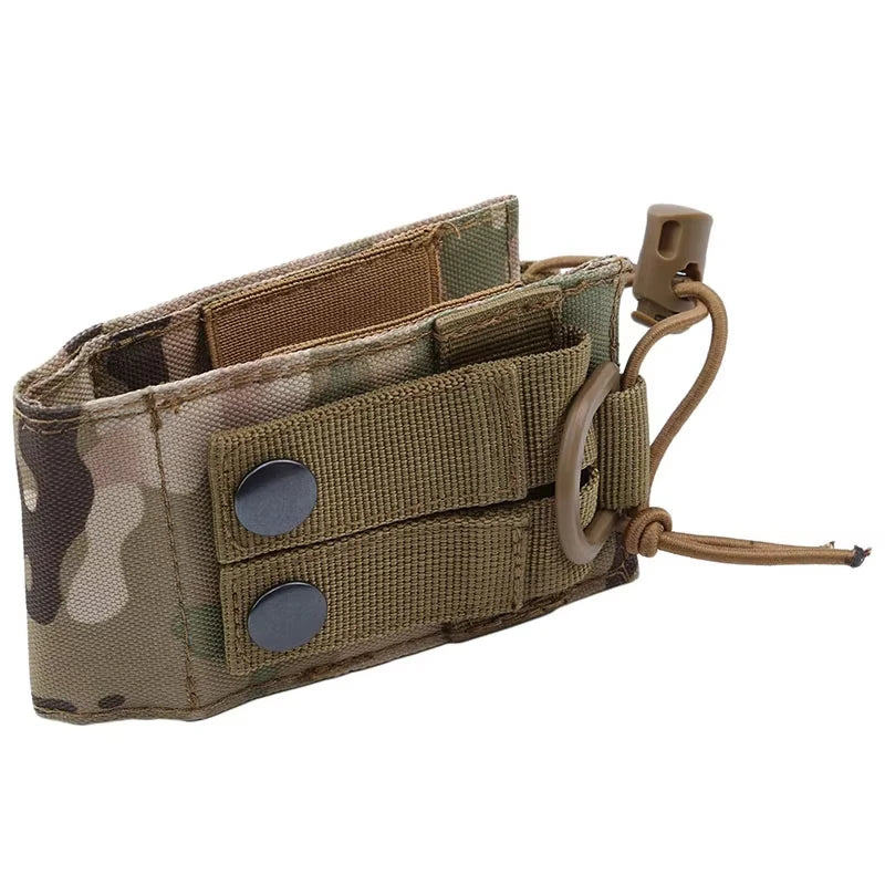 DIZETION Tactical Radio Pouch Hunting Walkie Talkie Holder Interphone