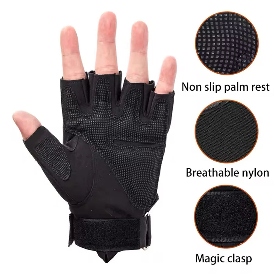Half Finger Tactical Gloves Outdoor Men's Military Gloves Hiking