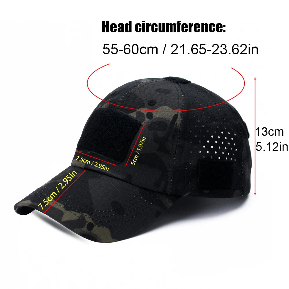 New Men Camouflage Baseball Cap Breathable Sunscreen Hat Outdoor