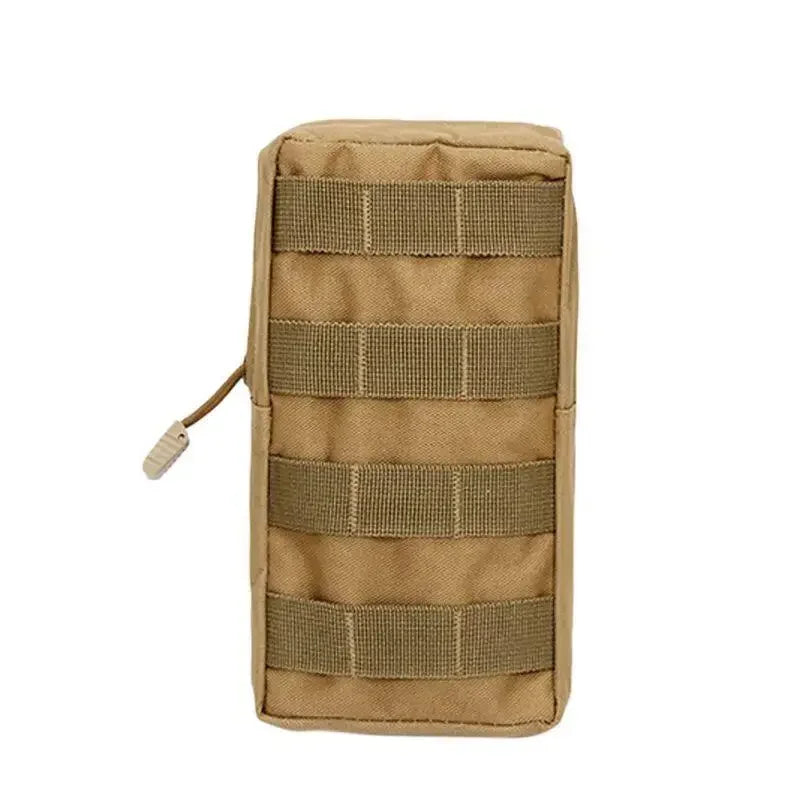 Outdoor Tactical Molle Waist Bag 600D Oxford Khaki Storage Fanny Pack