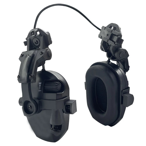 Active Helmet Mounted Earmuffs For Shooting Electronic Hearing