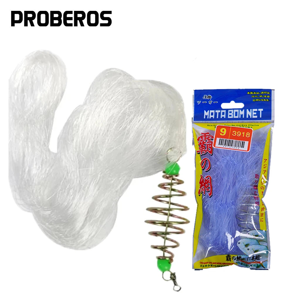 Filet de Pêche Lumineux Pliant en Nylon - Attrapez vos Poissons avec Style!