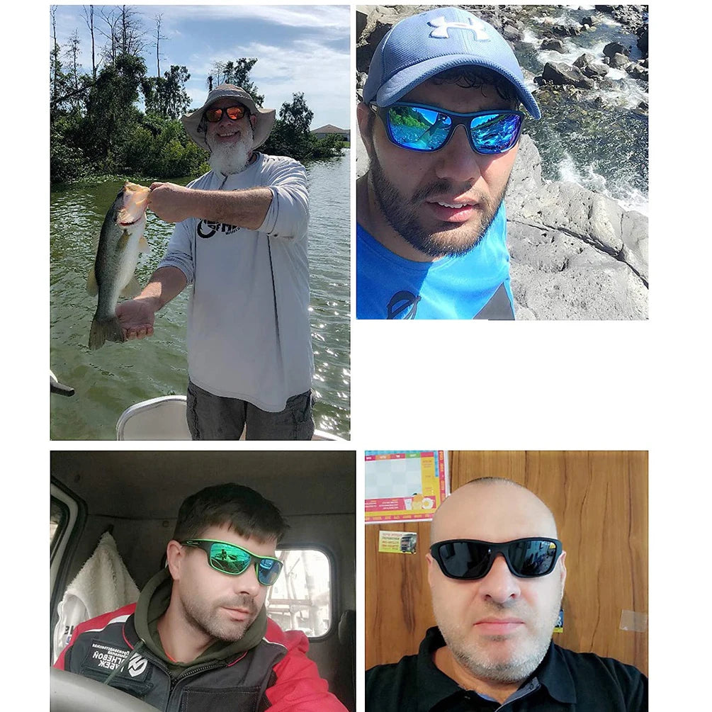 Lunettes de Soleil Polarisées de Marque X pour Hommes - Protection UV, Conduite et Pêche