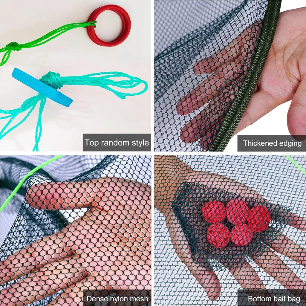 Portable Landing Fishing Net Large Foldable Drop Net Prawn Bait Crab