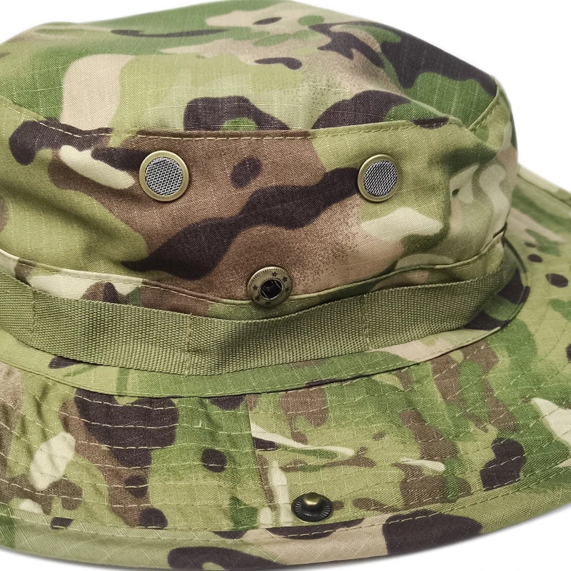 Camouflage Boonie Hat Wide Brim Men Women Sun Hat Outdoor Hiking