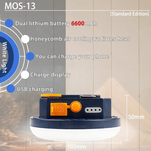 MOSLIGHTING Lampe de Camping Rechargeable - Éclairez vos Aventures en Plein Air