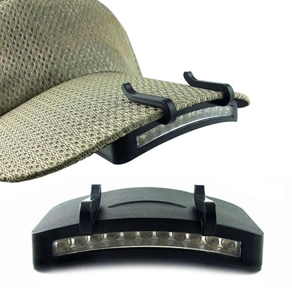 Luminex Lampe Frontale LED Ultra Brillante Clip-on pour Casquette – Idéale pour la Pêche en Plein Air