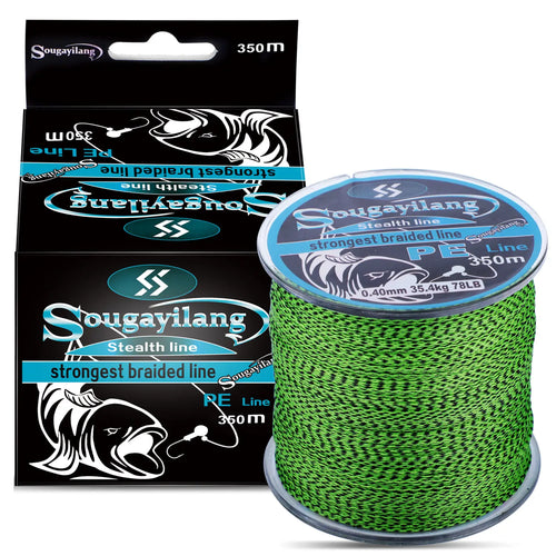 Sougayilang Ligne de Pêche Tressée PE 150M/350M - 4 Fils Colorés pour des Lancers Précis