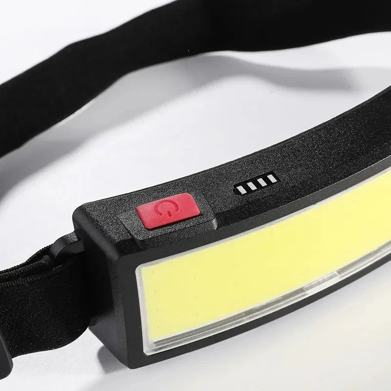 Lumière Éclairante - Lampe Frontale LED COB Rechargeable Type-C avec Batterie Intégrée