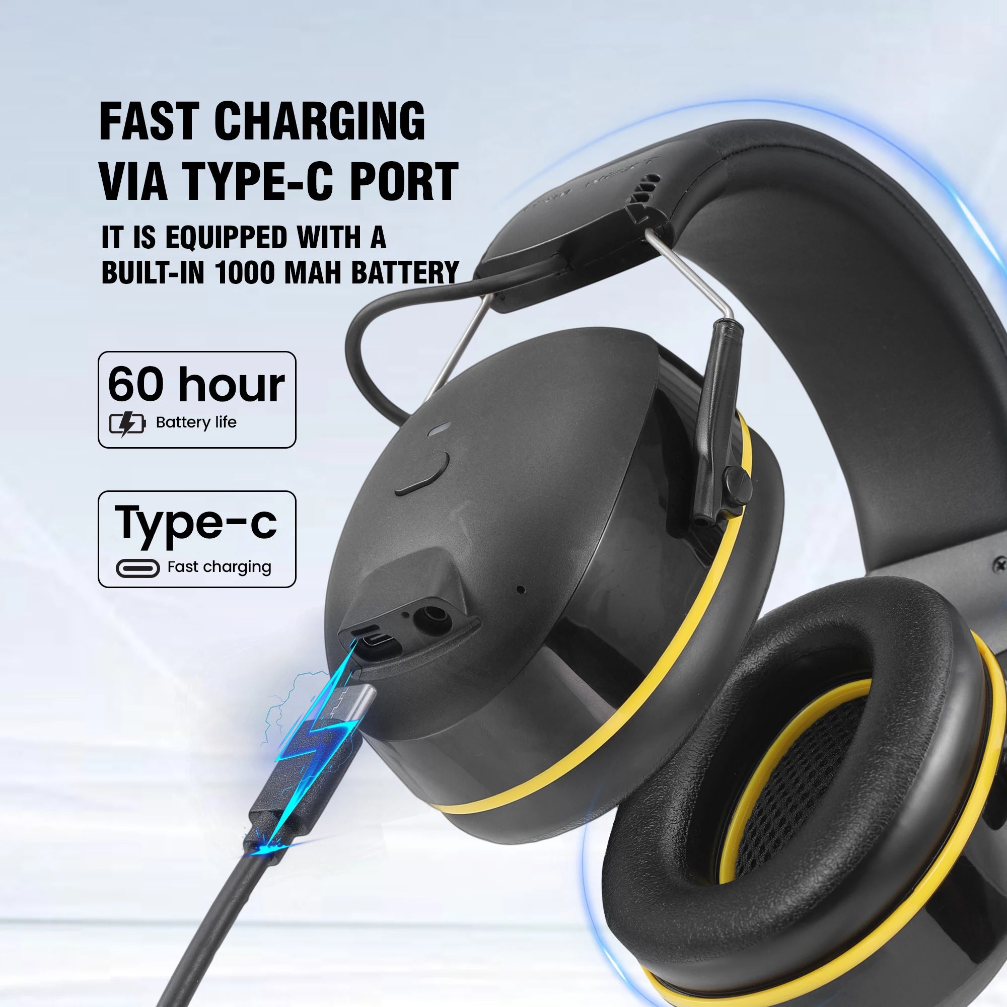 Bluetooth Hearing Protector Noise Reduction Safety Ear Muffs Canceling