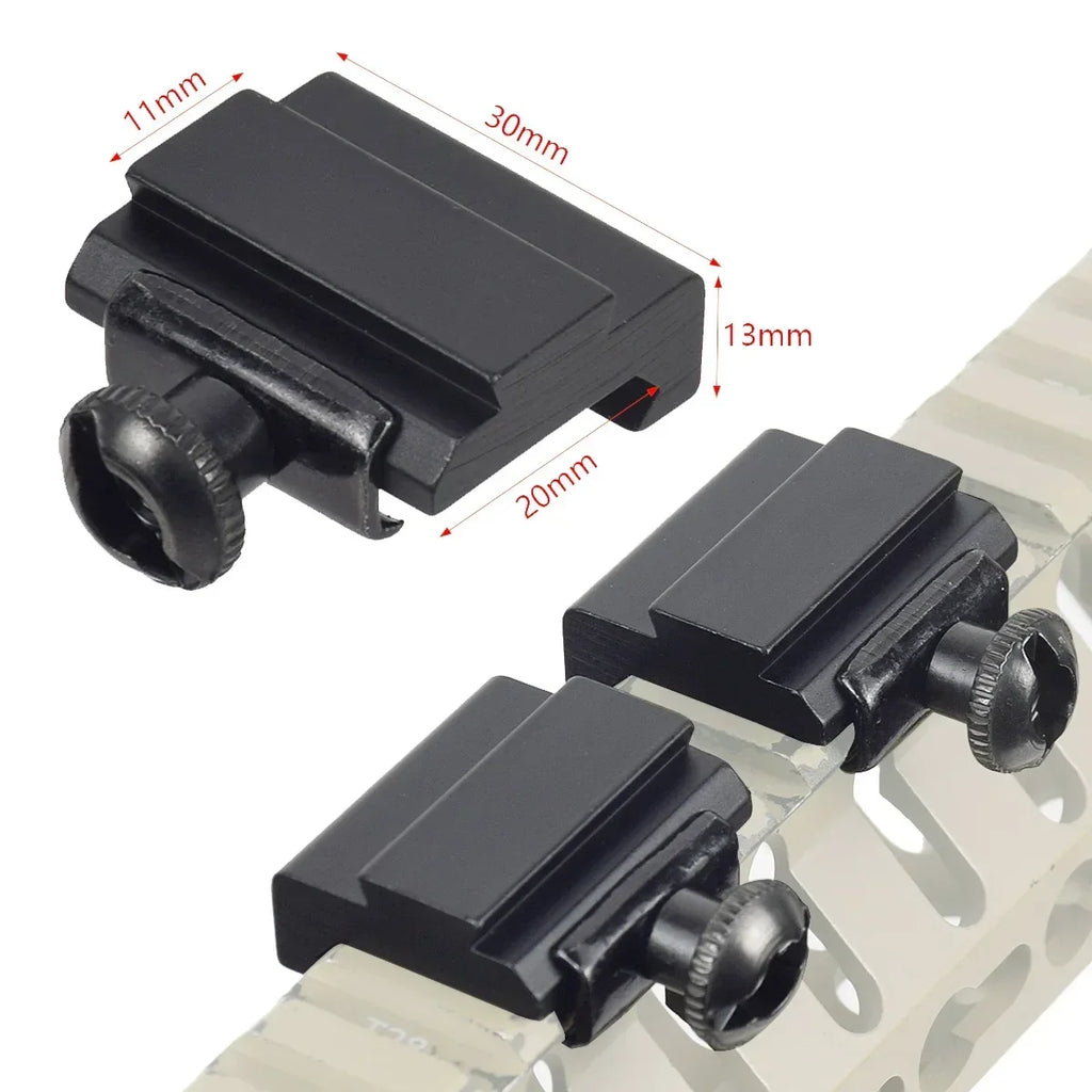 Tactical 2Pcs/Pair 20mm Weaver Picatinny To 11mm Dovetail Rail Base