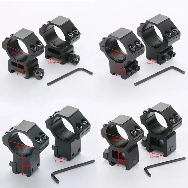 2PCS Hunting Rifle Scope Mount Ring for Dia 25.4mm 30mm Tube Scopes